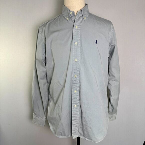 Ralph Lauren Classic Men's Long Sleeve Button Down Sz L Blue Gray Color 2/$50 - Picture 2 of 10